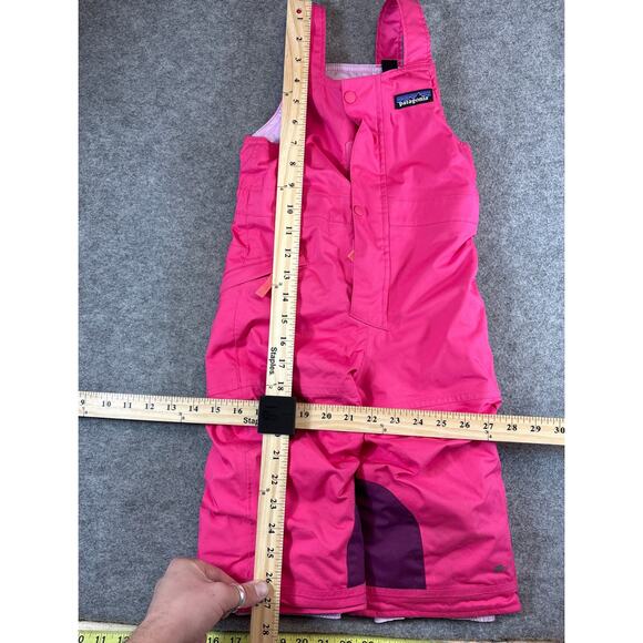 Patagonia H2NO Snow Pile Bib Overalls Toddler Baby 2T Pink Insulated Ski Pants - Picture 2 of 9